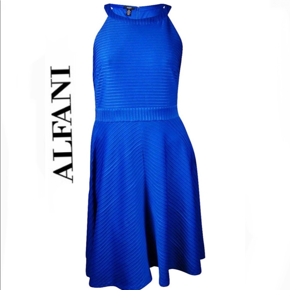 NEW Alfani Cobalt Sea Blue Cocktail Dress